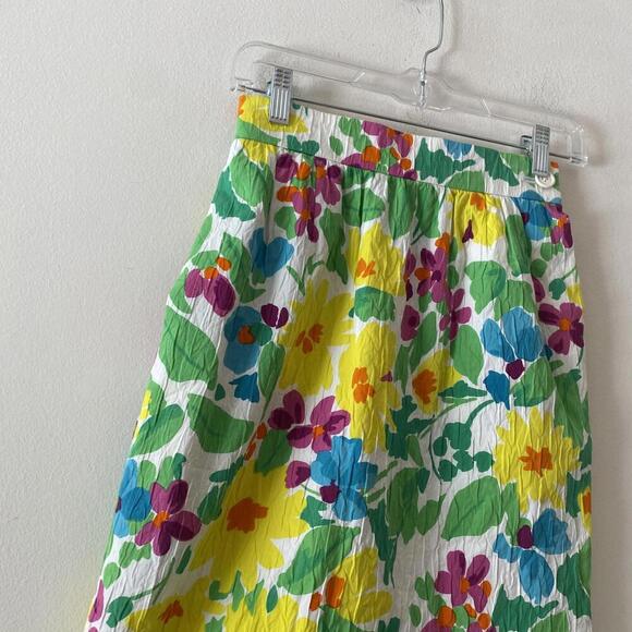 YSL diffusion femme green pink multicolor pencil skirt - Picture 4 of 5